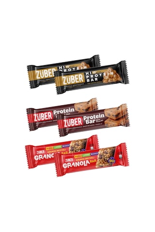 Züber Atıştırmalık Bar 6 Lı Karma Paket / 3 Çeşit