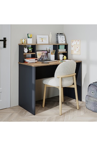 Paris Çalışma Masası , Çocuk Çalışma Masası,100 Cm Atlantik Çam - Antrasit