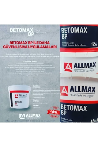 Allmax Betomax Bp Brüt Beton Astarı 12 KG