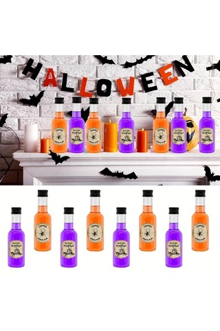 Willowhaven 36 Adet 0.85oz Gümüş Kapaklı Mini Plastik Şişe Cadılar Bayramı Parti Dekorasyonu