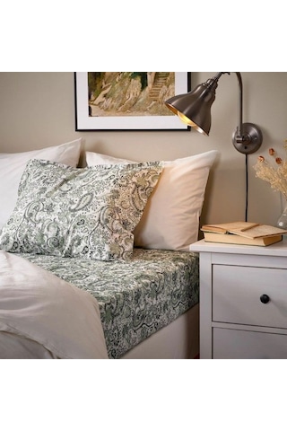Ikea Rodgersıa Yastık Kılıfı 50 X 60 Cm Beyaz - Yeşil