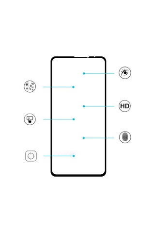 Xiaomi Mi Mix 3 Full Glue Full Kaplama Tempered Cam Ekran Koruyu Siyah