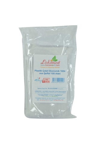 Plastik Çatal Ekonomik 1654 Mm Şeffaf 100 Adet 1 Paket Diğer
