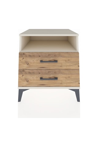 Kronos Komodin Tek Raflı 2 Çekmeceli 60x59x64 Aytaşı-çam Aytaşı