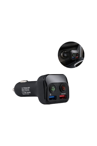 Powermaster Pm-24634 Bluetooth 5.0 32 Gb Led Ekran Usb/bt/tf/çift Usb 3.4 Amper Fm Transmitter