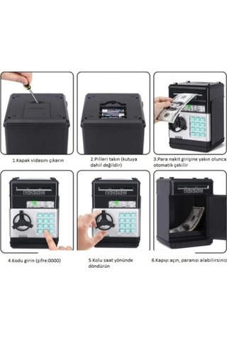 Buğz Elektronik Şifreli Kasa Otomatik Atm Kumbara
