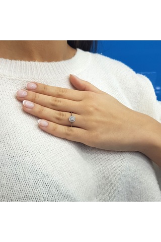 Lova 0,16 Karat Baget Pırlanta Yüzük - 1040517
