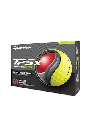 Taylormade Tp5x Golf Topu, 5 Katmanlı, Tour Hızında, Yüksek Spin Kontrolü Ve Clearpath Hizalama Kod 003719 Çok Renkli