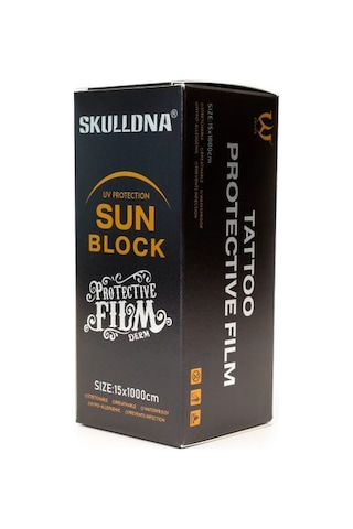 Skulldna Sun Block Dövme Sonrası Koruyucu Film Bant 15cm X 10m Siyah