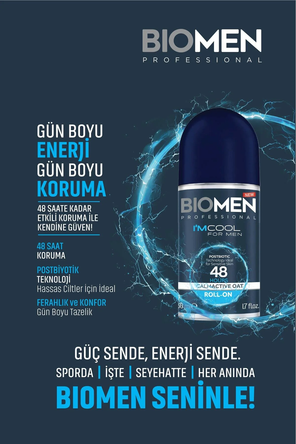Roll-on For Men Ferahlatıcı Etki I'm Cool 3x 50 Ml