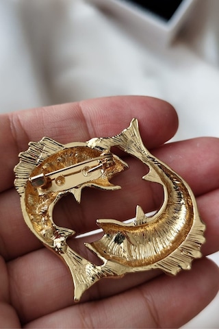 Pisces Duygusal Balık Broşu Çok Renkli