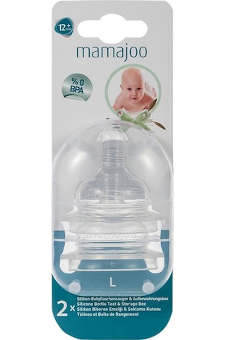 Mamajoo %0 Bpa 12 Ay+ Silikon Biberon Emziği 2'Li No 3