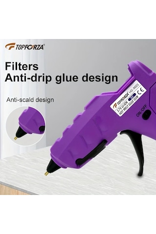 Honeybeeshop Topforza Mini Sıcak Tutkal Tabancası 8w 2000mah Şarj Edilebilir 10 Renkli Çubuk Usb Şarj Anti Damlama Dıy Ev Onarımı