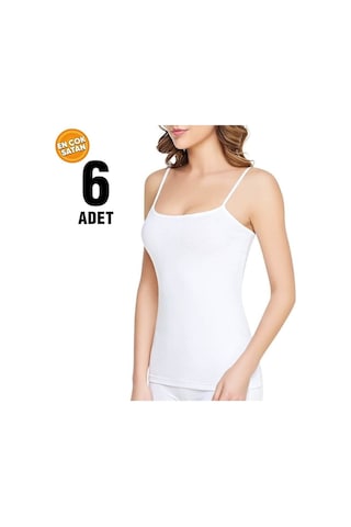 Tutku Kadın Ip Askılı Atlet 6lı 001