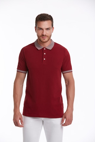 Hatemoğlu Regular Fit Pamuk Polo Yaka Erkek Tişört Bordo