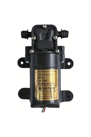 Boatshop1 1 Adet 12v 90psı 3.6lpm Tarımsal Elektrikli Su Pompası Siyah Mikro Yüksek Basınç Diyafram Su Püskürtücü Araba Yıkama 1pc