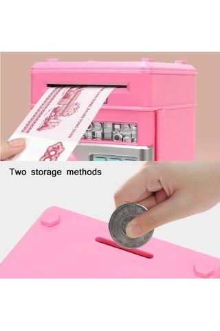 Tongxida Şifreli Kasa Çocuk Tasarruf Makinesi, Kırmızı-siyah Renk