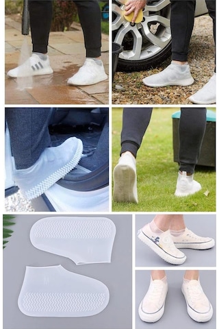 Trendpoint Silikon Yağmur Koruyucu Ayakkabı Kılıfı Kaymaz Su Kir