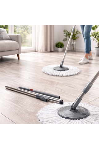 Ece Life Ec-109 Mikrofiber Yedek Seti 3in1 360 Döner Metal Sap 100cm + M.fiber Pamuk Mop 125gr - 12'li Paket Diğer