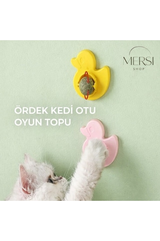Ördek Şekilli Kedi Otu Oyuncak Duvara Yapışan Catnip Kedi Oyuncağı Oyun Topu
