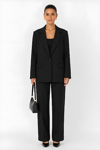Lili Woman Kadın Siyah Oversize Blazer Ceket 9281