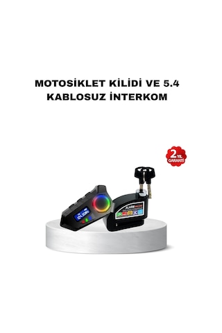 Bluetooth 5.4 İntercom Ve Alarmlı Disk Kilidi Seti Güçlü Ses Ve Güvenlik