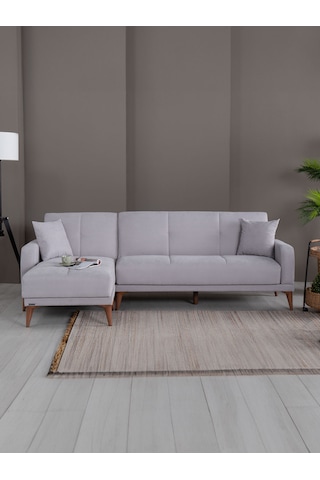 Kilim Mobilya Minimal Uzanmalı Köşe Takımı V2  (İkili Sol Ünite + Uzanma Sağ Ünite) koyu gri