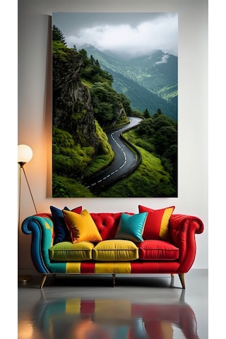 Uzun Bi Yol Ve Huzur V1 Ev Duvar Salon Güzellik Salonu Ofis Dükkan Dekarasyon Kanvas Tablo