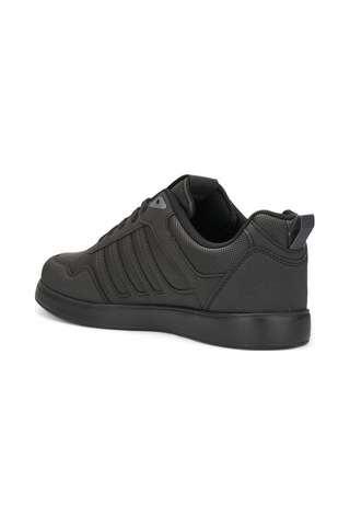 Luttoon 4189-24 Deri Anatomik Hafıza Taban Erkek Sneaker Siyah Füme Siyah
