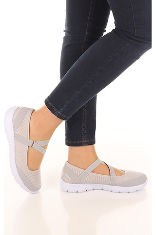 Nstil Kadın Babet Kolay Giyilebilir Hava Alabilen Hafif Rahat Taban Esnek Günlük Spor Ayakkabı 048 Taş