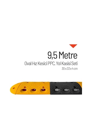 9,5 Metre Oval Hız Kesici Set Modüler Yol Kasisi-889