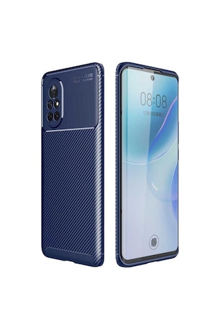 Huawei Nova 8i Kılıf Zore Negro Silikon Kapak Lacivert