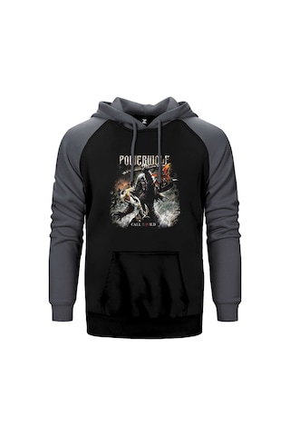 Powerwolf Call Of The Wild Gri Renk Reglan Kol Kapşonlu Sweatshirt Gri