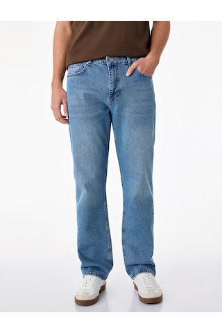 Koton Standart Bel Normal Bel Düz Paça Denim Pantolon - Mark Straight Jeans Açık İndigo 6sam40300nd