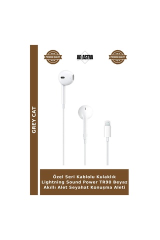 Özel Seri Kablolu Kulaklık Lightning Sound Power Tr90 Beyaz Akıllı Alet Seyahat Konuşma Aleti