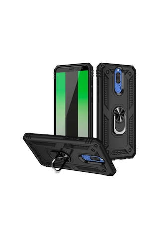 Huawei Mate 10 Lite Kılıf Zore Vega Kapak Siyah