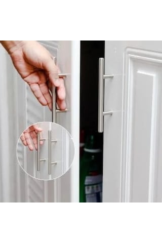Paslanmaz Çelik İnox Dolap Çekmece Kulp 160 Mm A.Ağaç
