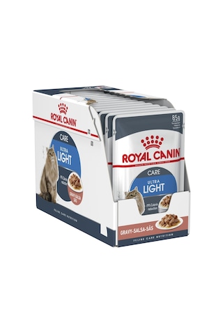 ​Royal Canin Ultra Light Gravy Düşük Kalorili Pouch Yetişkin Kedi Maması 12 x 85 G