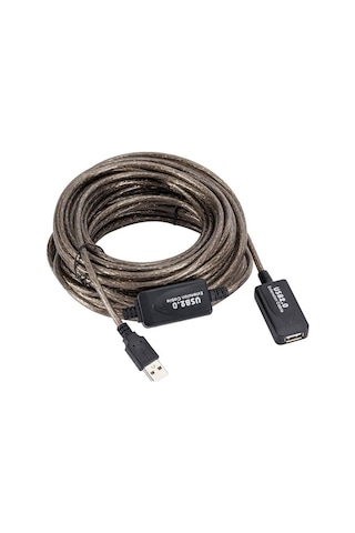Alfais 5227 Aktif USB Dişi Erkek Uzatma Kablosu 10 M