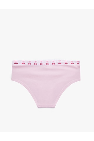 Koton Rahat Kalıp Kiraz Baskılı Pamuklu Yüksek Bel Hipster Külot Pembe 6slk30105mk Gül