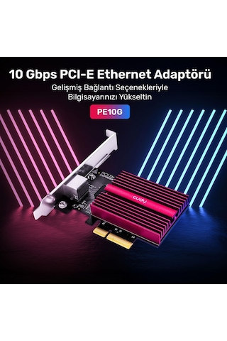 Cudy Pe10g Wol 10.000mbps Multi-gigabit Pcı Ethernet Ağ Kartı