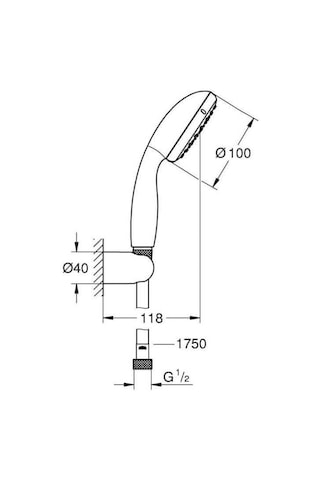 Grohe Vitalio Start 2 Akışlı El Duşu Seti 27950000 Gümüş
