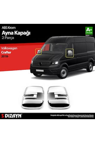 S-Dizayn VW Crafter Abs Krom Ayna Kapağı 2 Prç. 2018 Üzeri