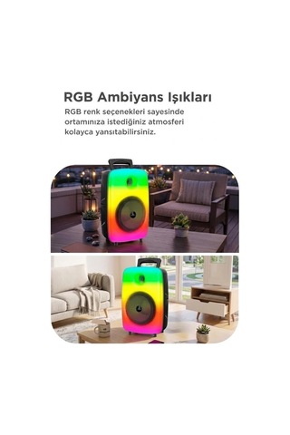 Ses Ürünü Eğlence Cihazı Müzik Ekipmanı Bluetooth Hoparlör Mikrofonlu Gts-1802 Siyah