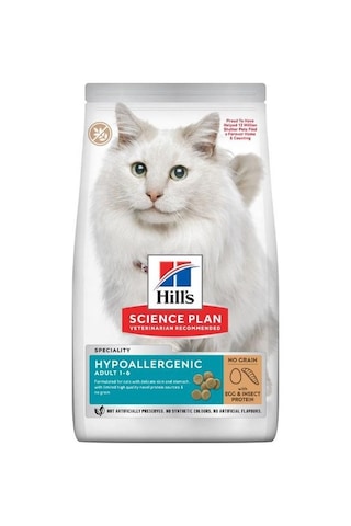 Hill's Hypoallergenic Adult Yumurta ve Böcek Proteinli Yetişkin Kedi Maması 7 KG