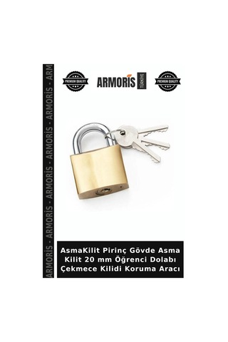 Asmakilit Pirinç Gövde Asma Kilit 20 Mm Öğrenci Dolabı Çekmece Kilidi Koruma Aracı