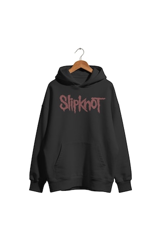 Sevbano Slipknot Rock Metal Müzik Grubu Baskılı Unisex Oversize Premium H Siyah