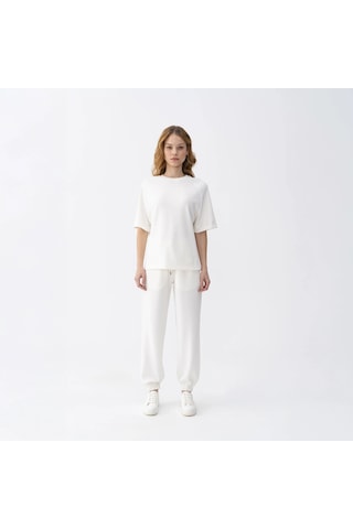 Qua Home Ivy Kadın Modal Jogger Pantolon Ekru