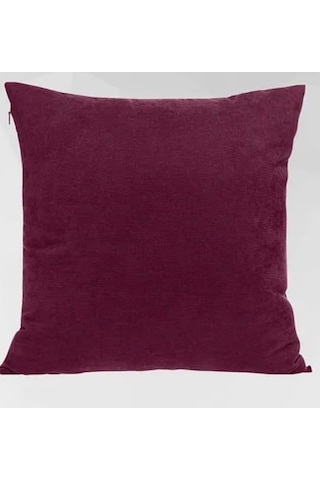 Keten 43x43 Kırlent Kılıfı 2'liı Fermuarlı Evtex Mürdüm