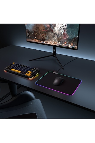 Rampage Mp-21 Pulsar M Rgb 252x328x3mm Rgb Led Mouse Pad Siyah